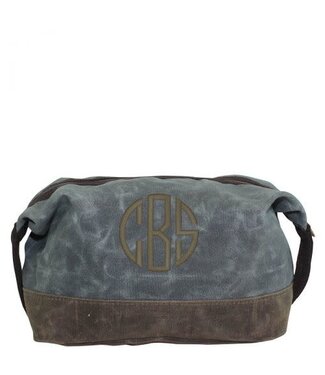 CB Station Slate Waxed Canvas Dopp Kit