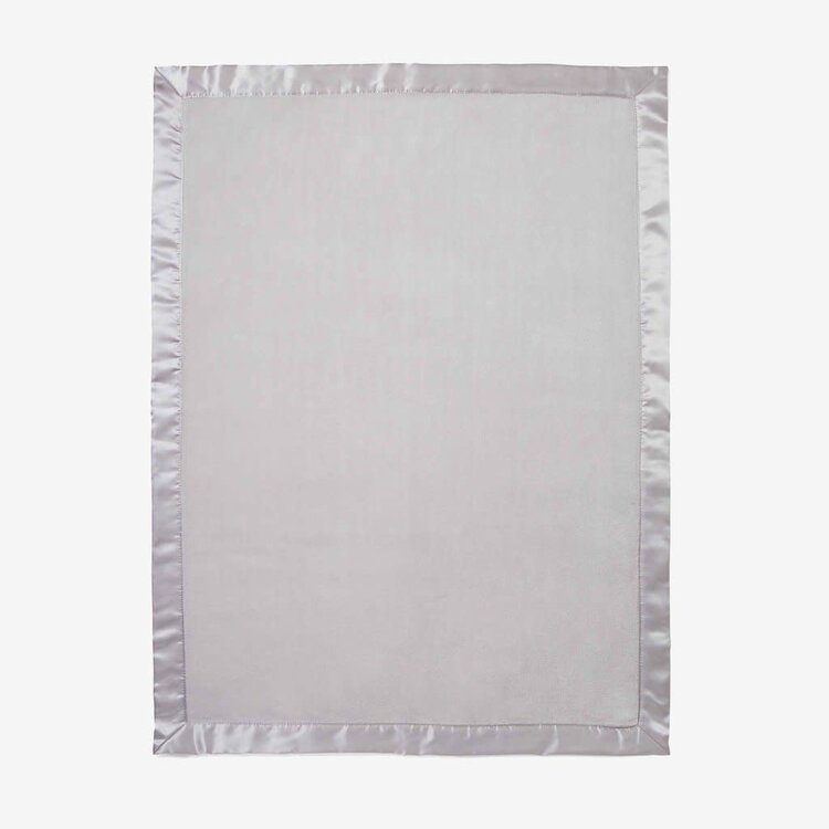 Elegant Baby Monogrammed Grey Fleece Blanket