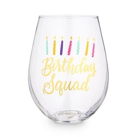 True Birthday Squad Stemless Wine Glass