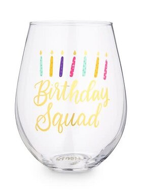 True Birthday Squad Stemless Wine Glass