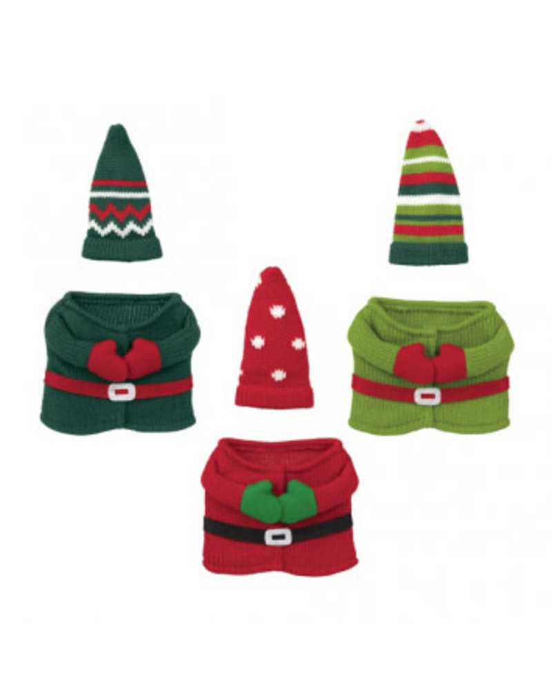 Download Christmas Gnome Wine Bottle Outfits Red Or Green Initial Styles Jupiter