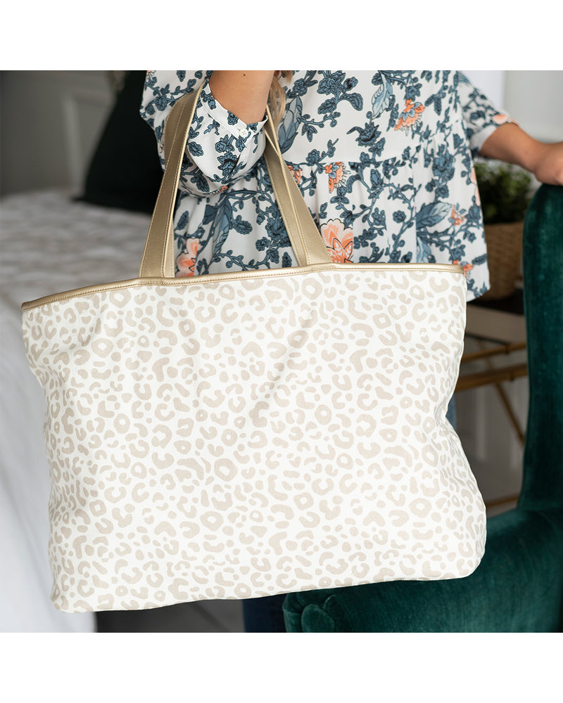 Wholesale Boutique WB Ally Tote - Natural Leopard
