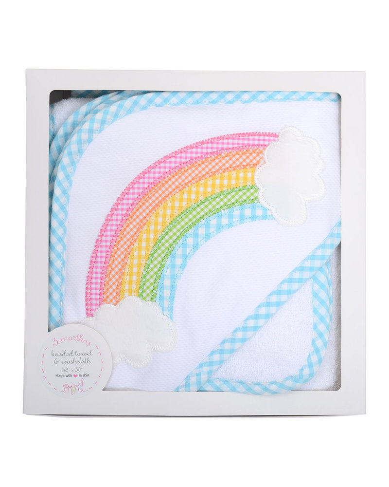 3 Marthas 3 Marthas Hooded Towel - Rainbow