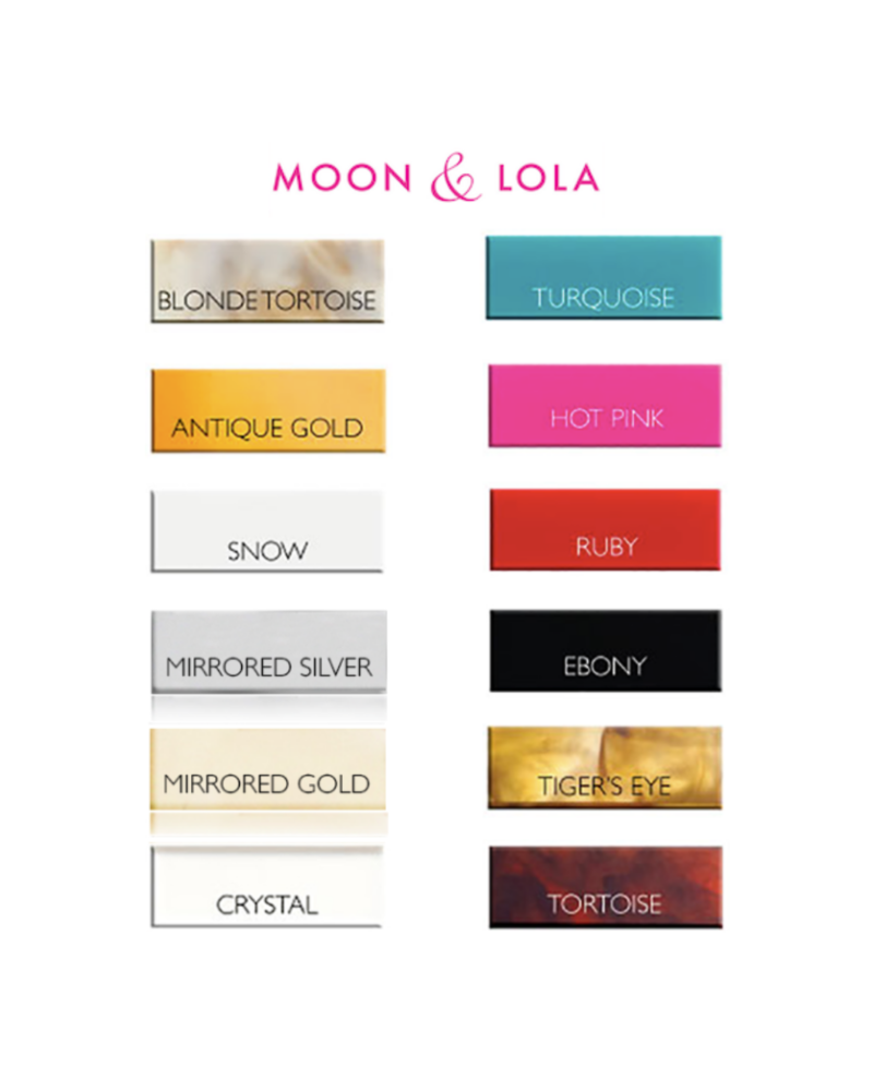 Moon and Lola - Acrylic Block Monogram Extra Large on Greenwich Chain
