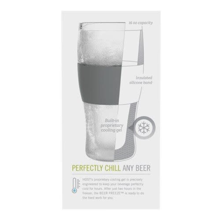 Host Host Freeze Beer Cooling Cup - Pint Glass - Gray