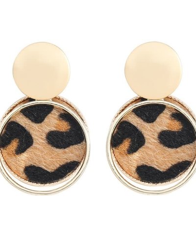 Tiger print earrings sale
