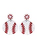 Initial Styles WAM Seed Bead Earrings - Baseball