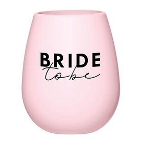 Santa Barbara Silicone Wine Glass - Bride to Be