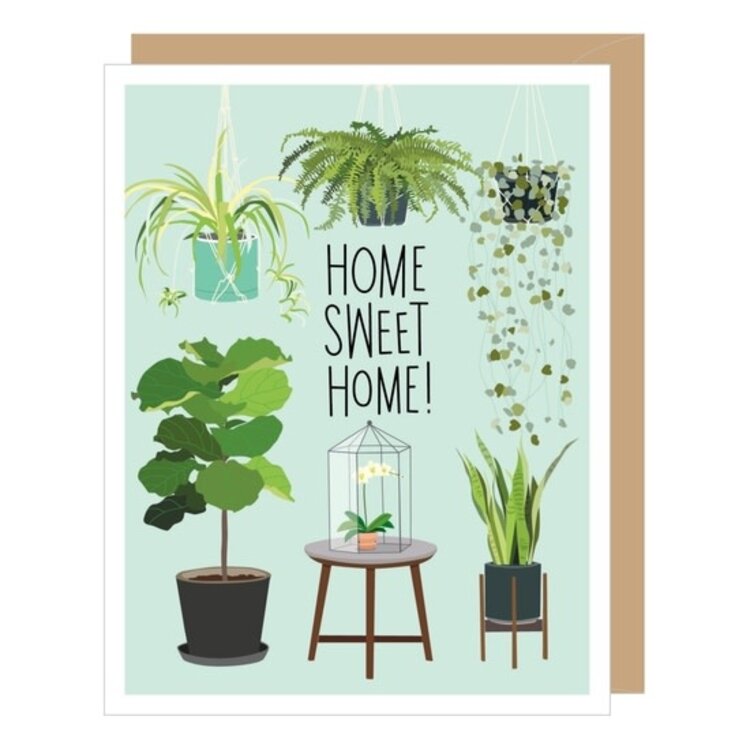Greeting Card - Home Sweet Home Plants