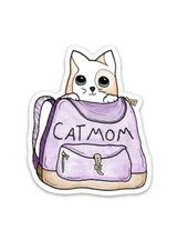 Big Moods Cat Mom Sticker