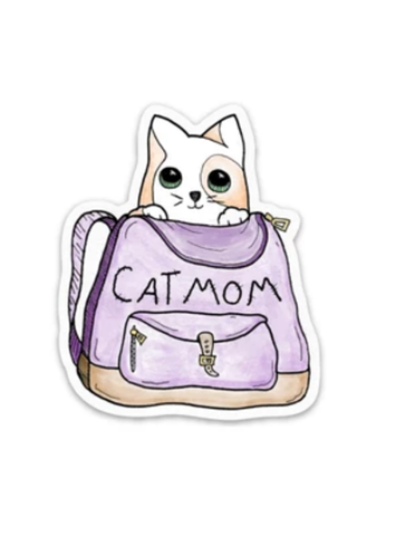 Big Moods Cat Mom Sticker