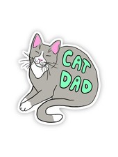 Big Moods Cat Dad Sticker