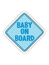 Big Moods Blue Baby On Board Sticker
