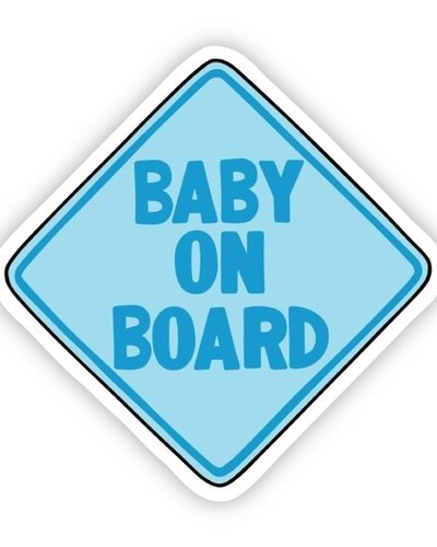 Big Moods Blue Baby On Board Sticker