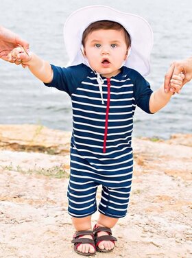 Ruffle Butts White Sun Protective Hat