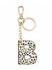 Golden Stella Leopard Print Initial Key Chain