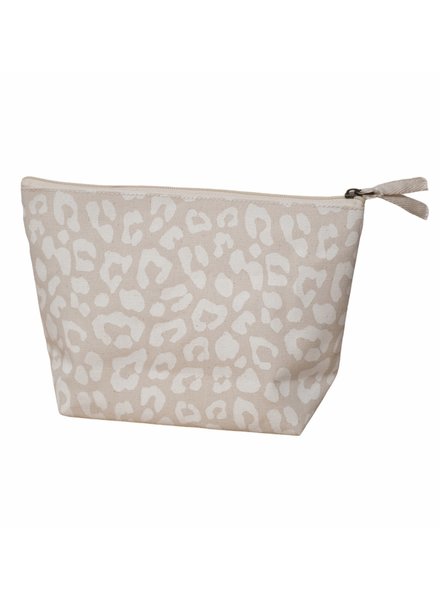 ROYAL STANDARD Soft White Leopard Cosmetic Bag