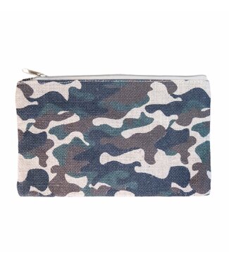 ROYAL STANDARD Green Camo Jute Cosmetic Bag