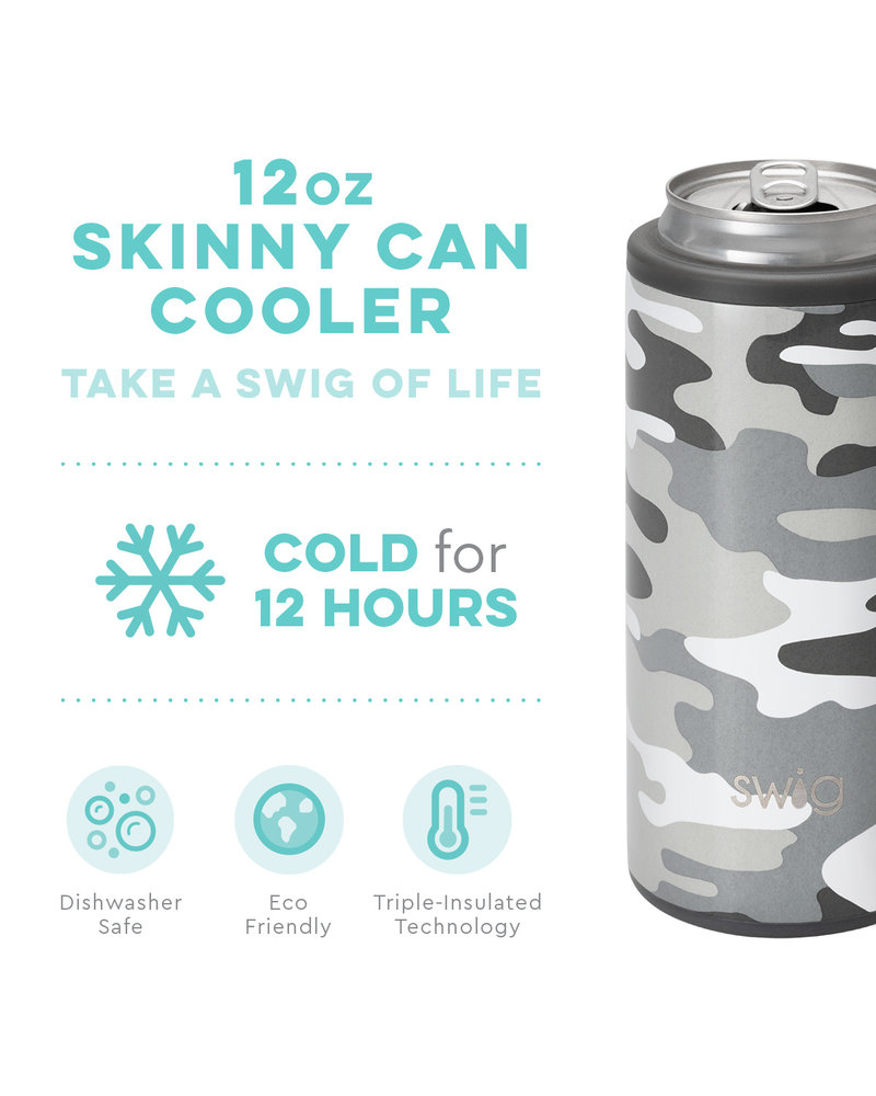 Swig Swig Skinny Can Cooler - Incognito Camo
