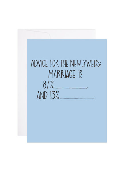 9th Letter Press Advice for the Newlyweds Greeting Card