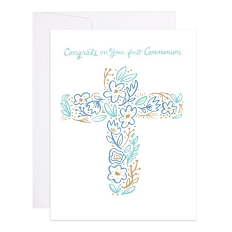 Greeting Card - Blue Cross First Communion