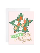 9th Letter Press Happy Bat Mitzvah Greeting Card