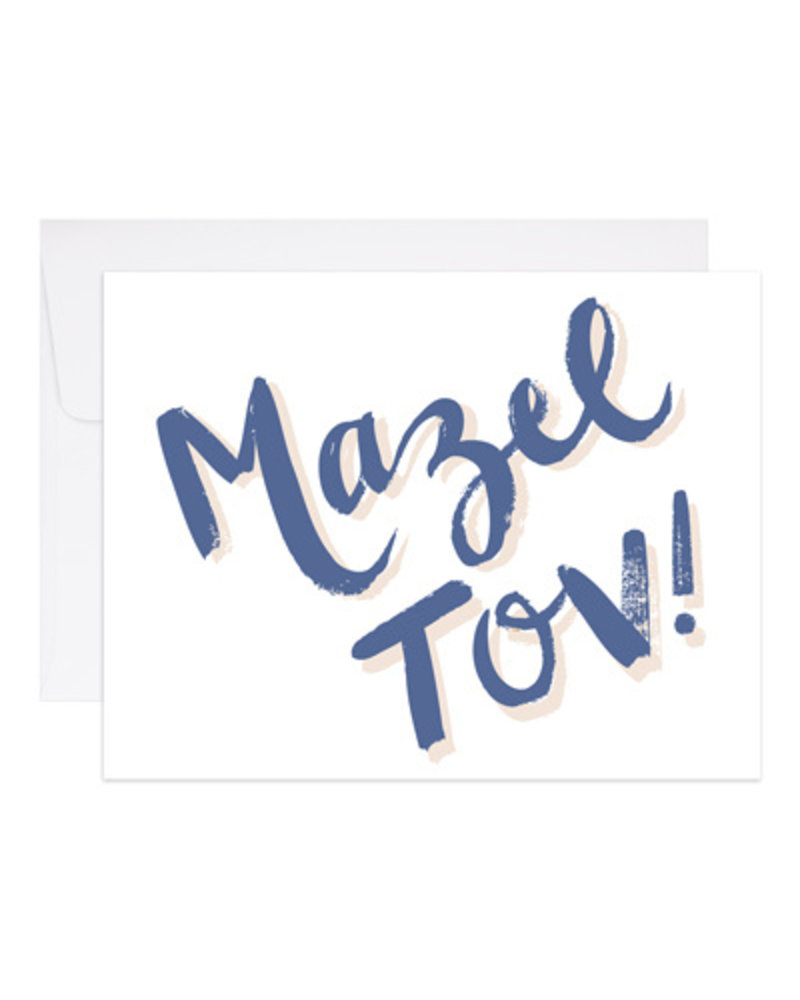 9th Letter Press Greeting Card - Mazel Tov