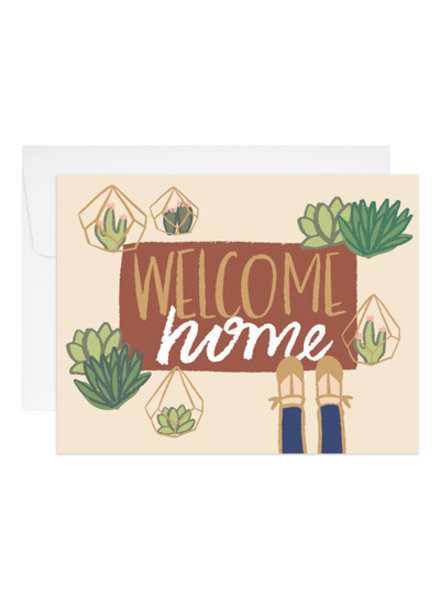 9th Letter Press Welcome Home Mat Greeting Card