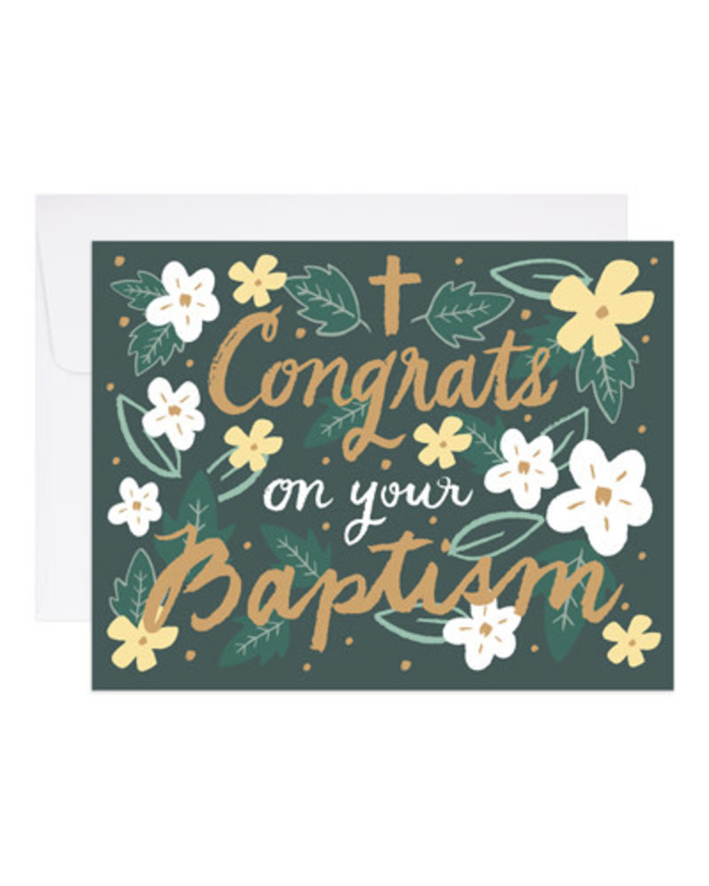 9th Letter Press Greeting Card - Baptism Congrats