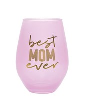 Slant Best Mom Ever Stemless Wine Glass