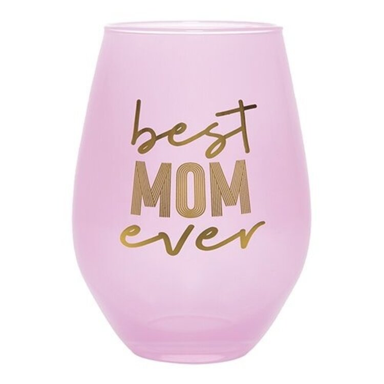 Slant Stemless Wine Glass - Best Mom Ever