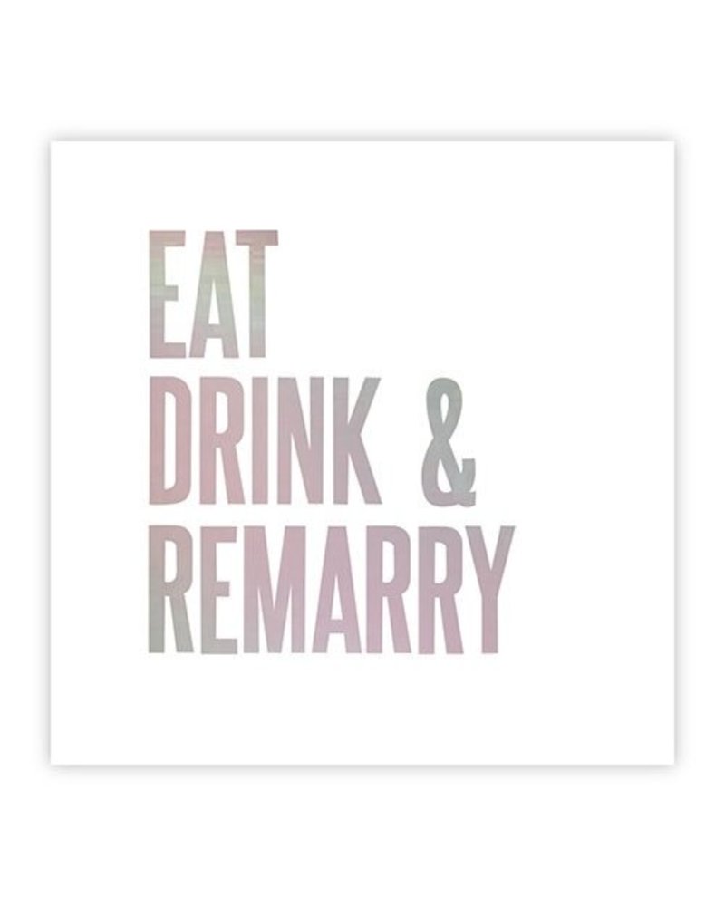 Slant Slant Cocktail Napkins - Eat Drink & Remarry