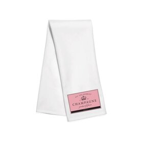 All The Bubbles Pink Champagne Kitchen Towel