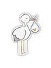 Slant Slant Diecut Cocktail Napkins - Baby Stork