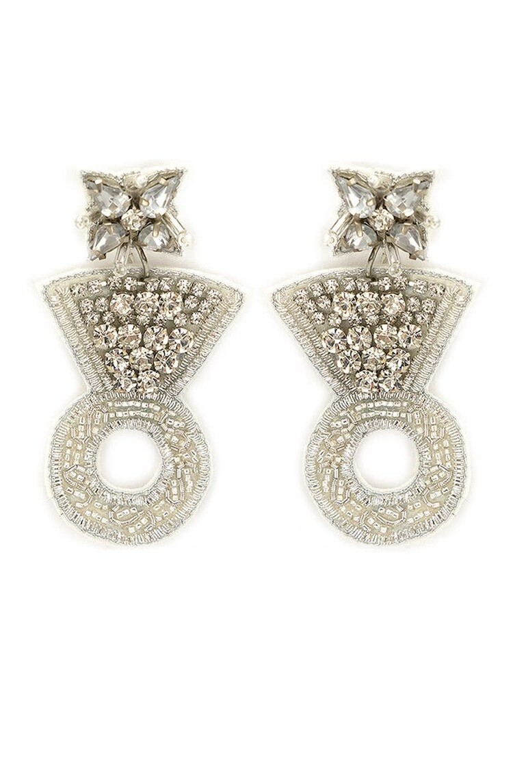 Seed Bead Earrings - Diamond Ring