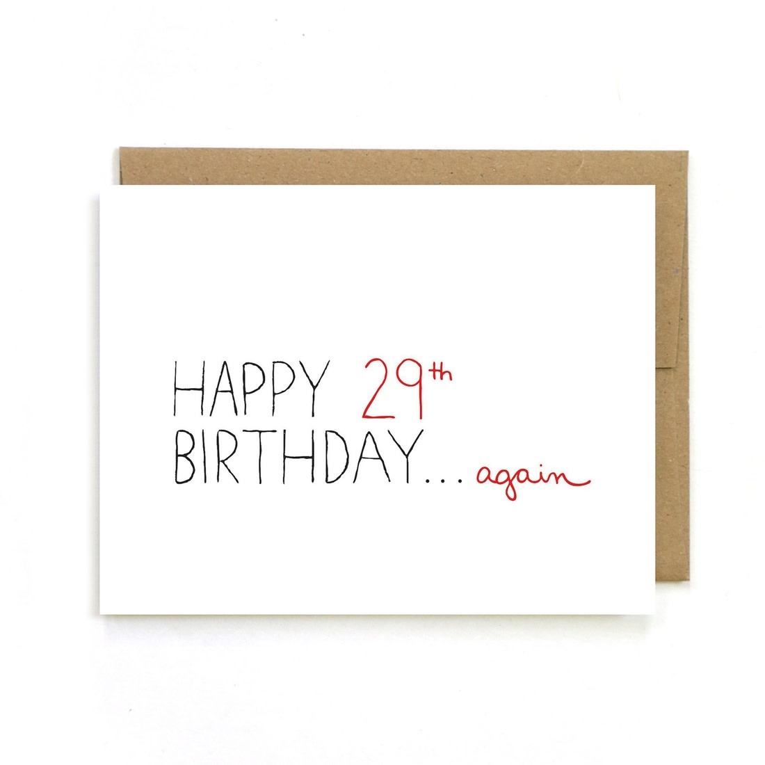 29 Again Greeting Card @ Initial Styles Boutique Jupiter - Initial Styles  Jupiter