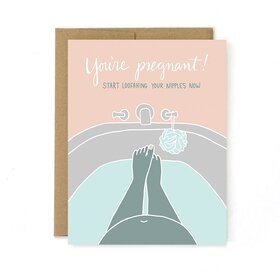Loofah Your Nipples Now! Pregnancy Card
