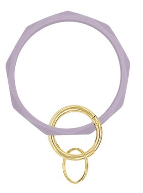 Silicone Round Geometric Keychain - 10 Color Options