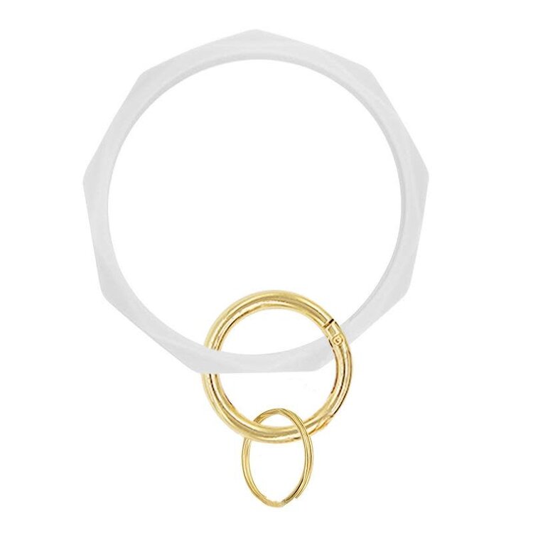 Round Silicone Geometric Keychains