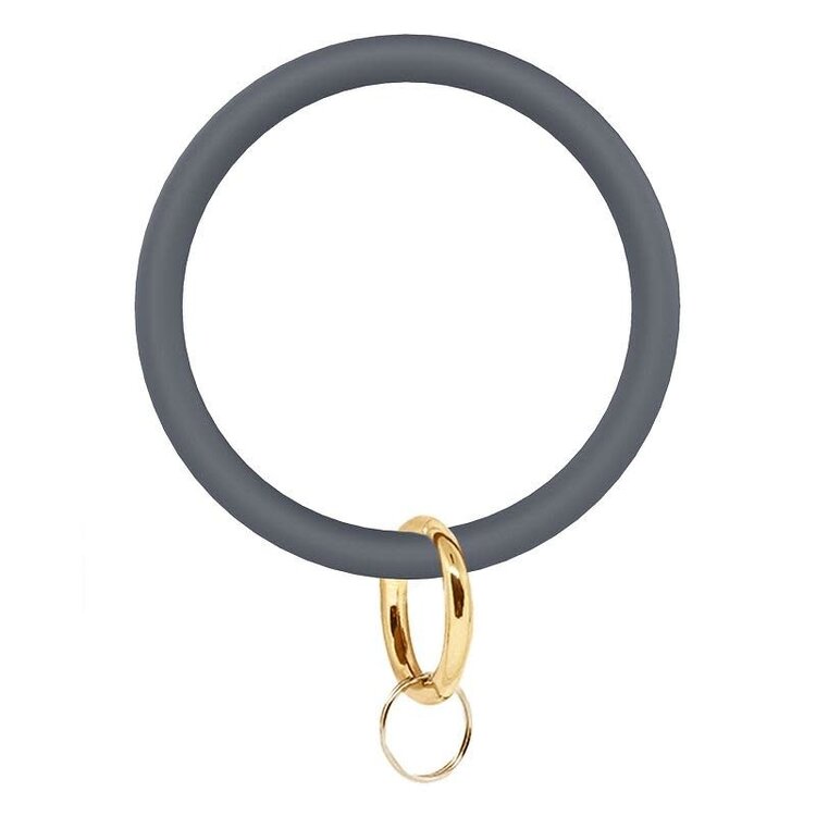 Matte Silicone Round Keychains
