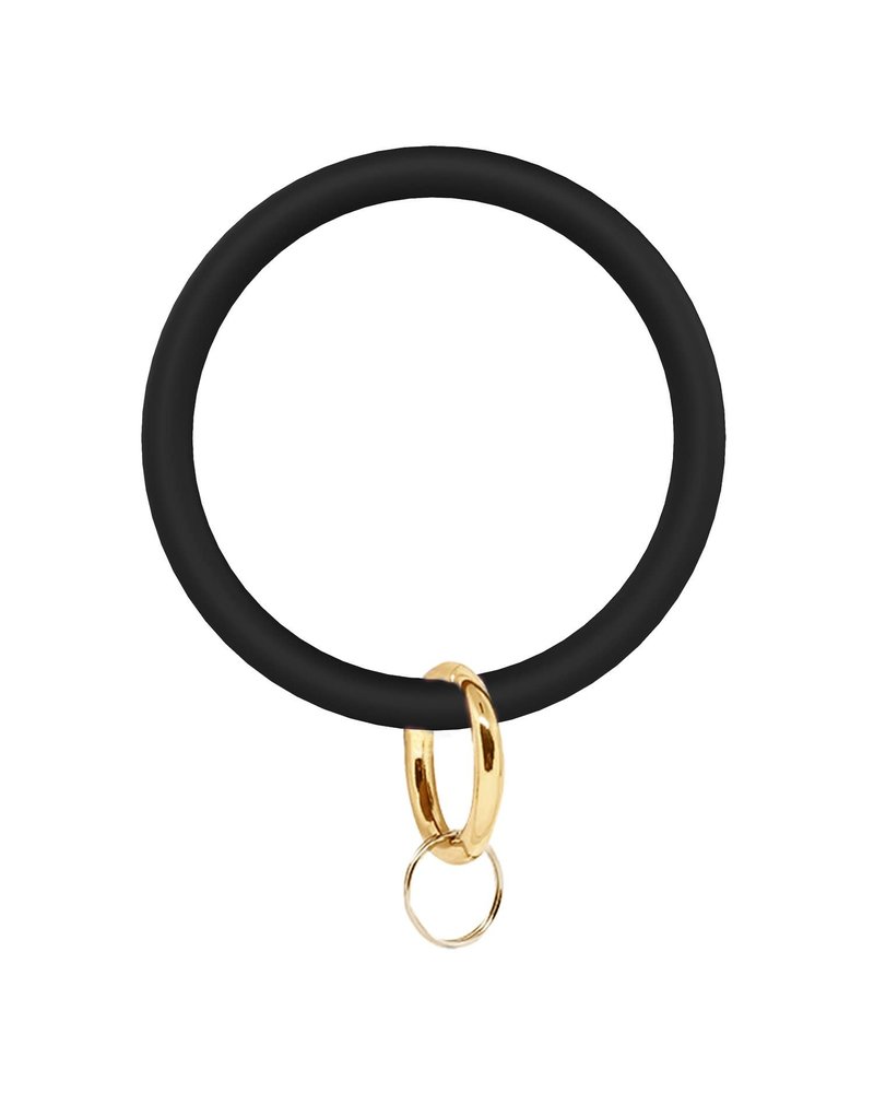 Initial Styles Matte Silicone Round Keychains