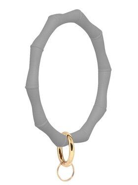 Bamboo Round Silicone Keychain - 9 Color Choices