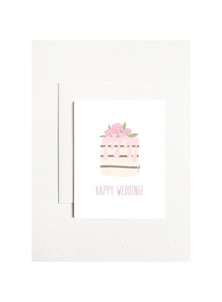 k.Patricia Happy Wedding Cake Greeting Card