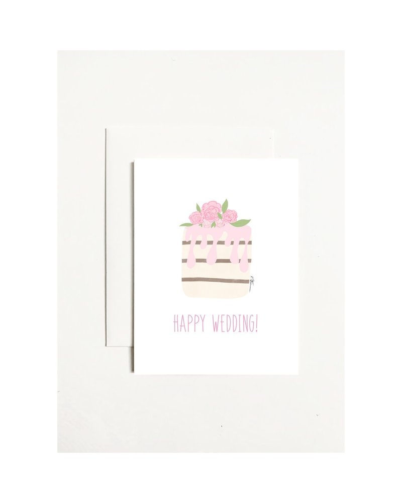 k.Patricia K. Patricia Greeting Card - Happy Wedding Cake