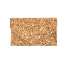 Cork & Gold Envelope Clutch