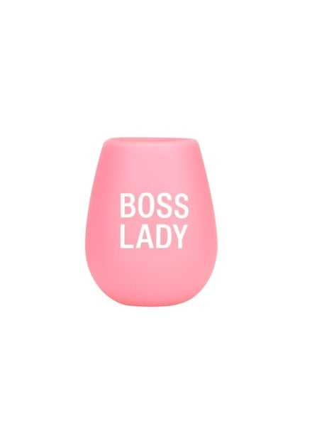 About Face Designs Boss Lady Silicone Wine Glass