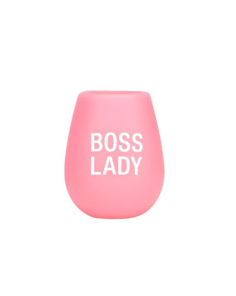 About Face Designs About Face Silicone Wine Glass - Boss Lady