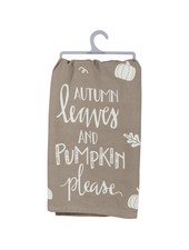 Primitives By Kathy Autumn Leaves & Pumpkin Please Towel