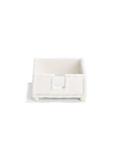 Two's Company Two's Company White Bamboo Cocktail Napkin Holder Caddy