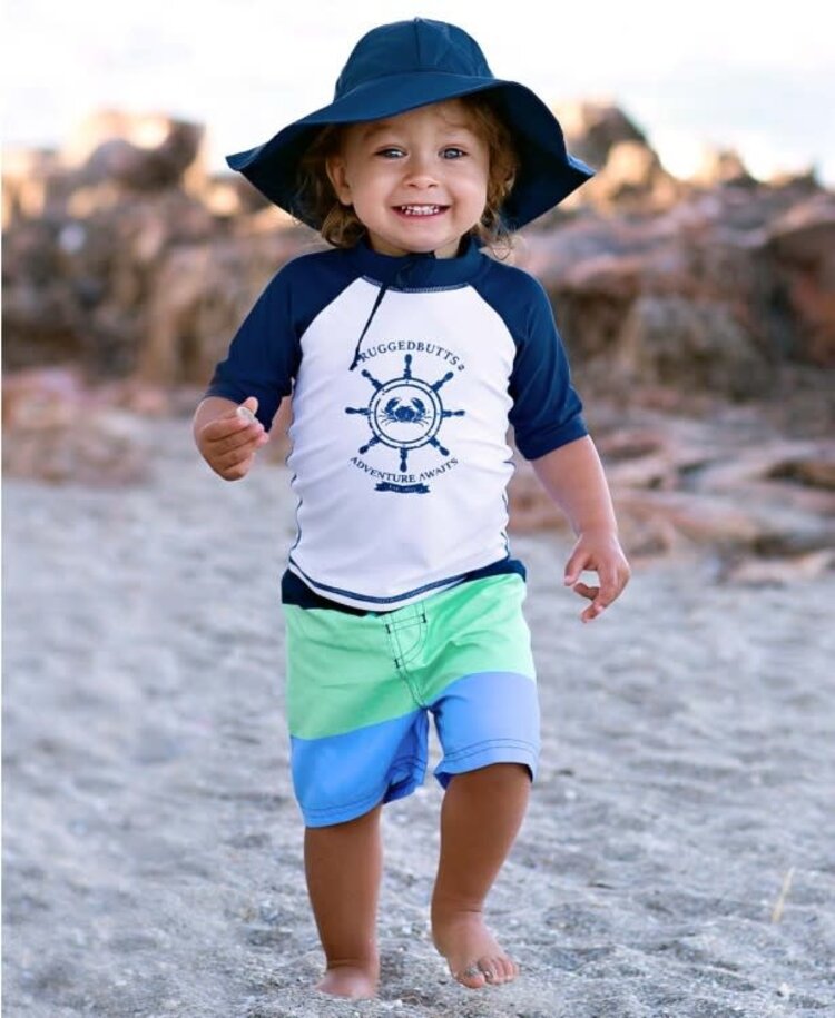 Ruffle Butts Ruffle Butts Sun Protective Hat - Navy